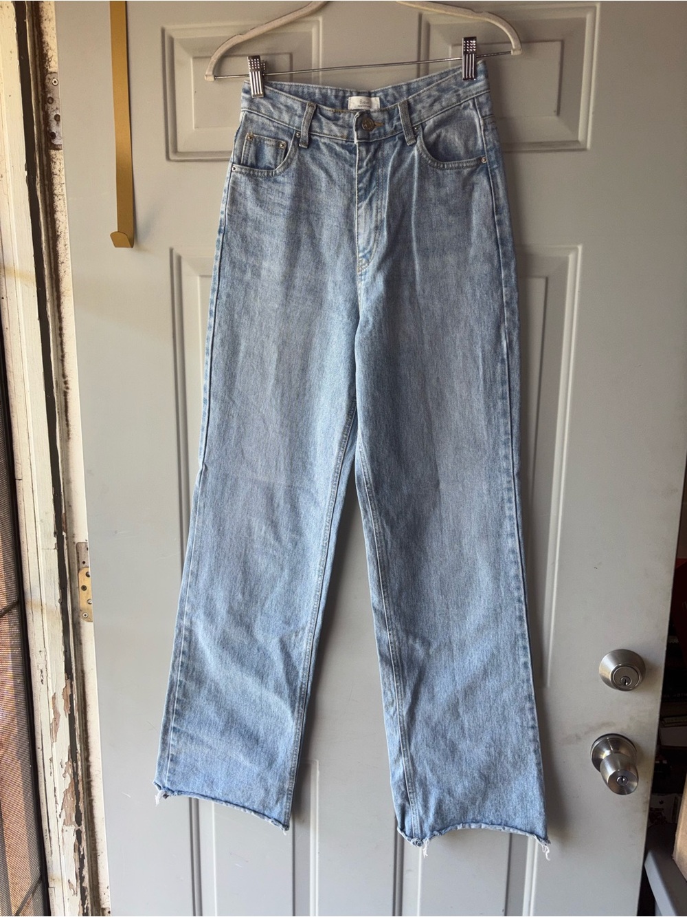 Butter light wash high waist jeans size S